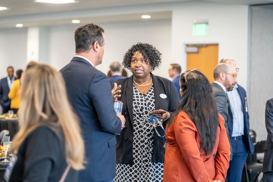 VIP networking conversation at UKC reception